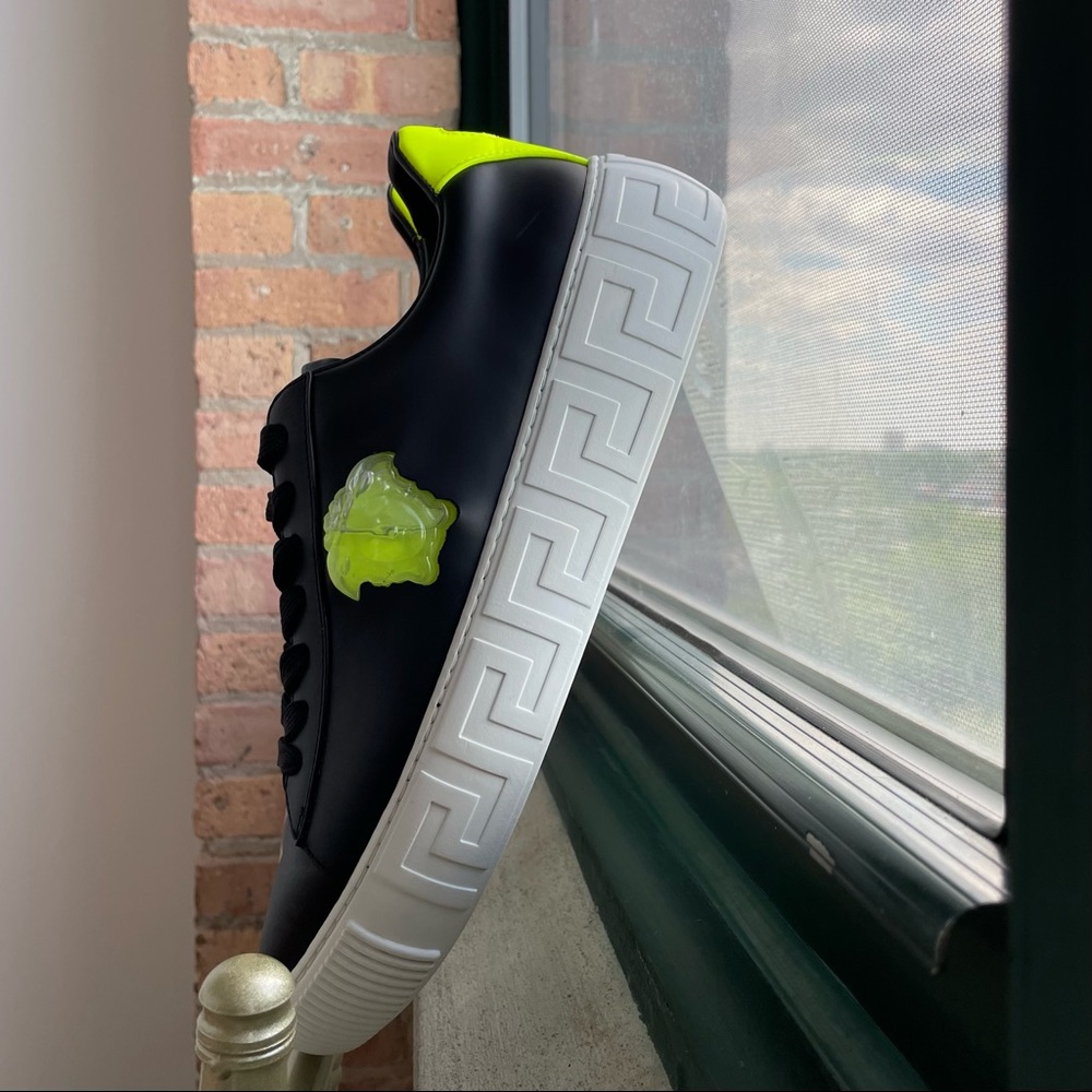 VERSACE GRECA LEATHER SNEAKER (US 10)